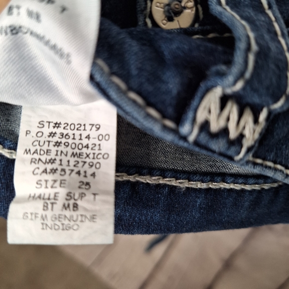 True Religion Genuine Indigo Halle Sup Mid Rise Super Skinny Jeans New Sz 25 - Picture 11 of 12
